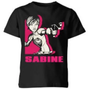 image of Star Wars Rebels Sabine Kids T-Shirt - Black - 11-12 Years