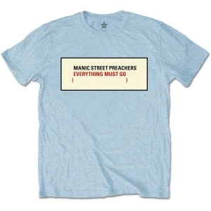 Image of Manic Street Preachers - Everything Must Go Unisex Large T-Shirt - Blue