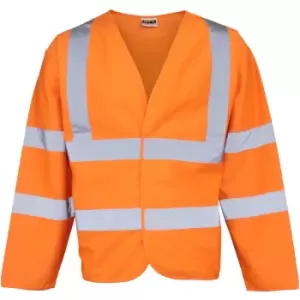 image of RTY High Visibility Unisex High Vis Motorway Coat (2XL) (Fluorescent Orange) - Fluorescent Orange