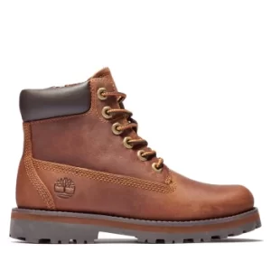Image of Timberland Courma 6" Side-zip Boot For Youth In Brown Brown Kids, Size 12.5