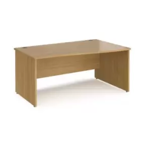 image of Office Desk Right Hand Wave Desk 1600mm Oak Top And Panel End Leg Maestro 25