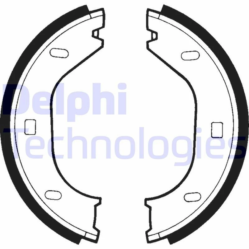 Image of DELPHI Handbrake shoes DELPHI LS1370
