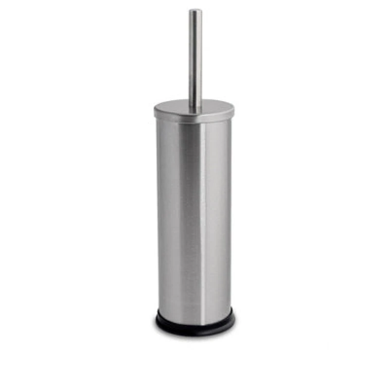 Image of Harbour Housewares Toilet Brush & Holder - Brushed - Round Stainless Steel Non Slip Rust Resistant Toilet Cleaning Brush Set