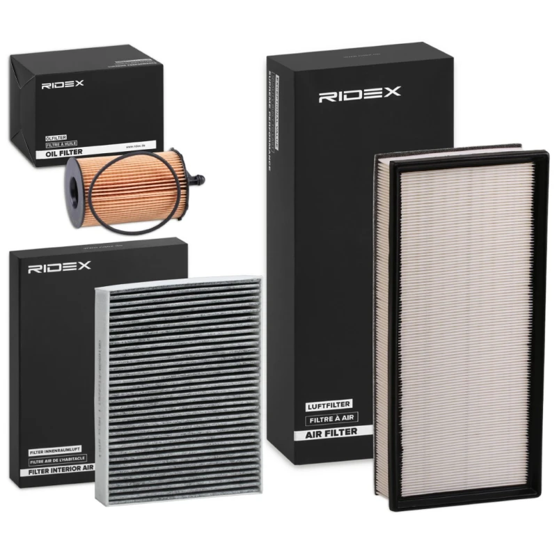 Image of RIDEX 4055F20396 Filter Set with gaskets/seals Filter Set (4055)