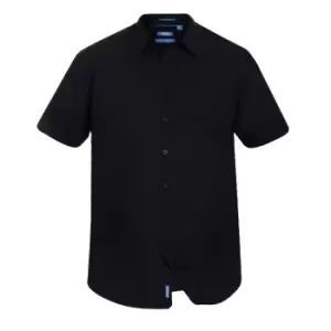 Image of Duke Mens Aeron Kingsize Short Sleeve Classic Regular Shirt (7XL) (Black)