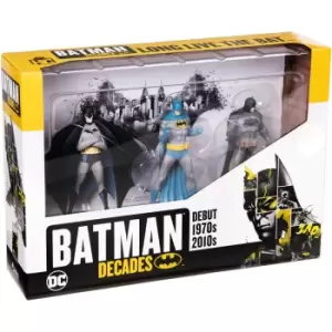 image of Eaglemoss Batman Decades Figurine Box Set (Debut 1970s 2010s)