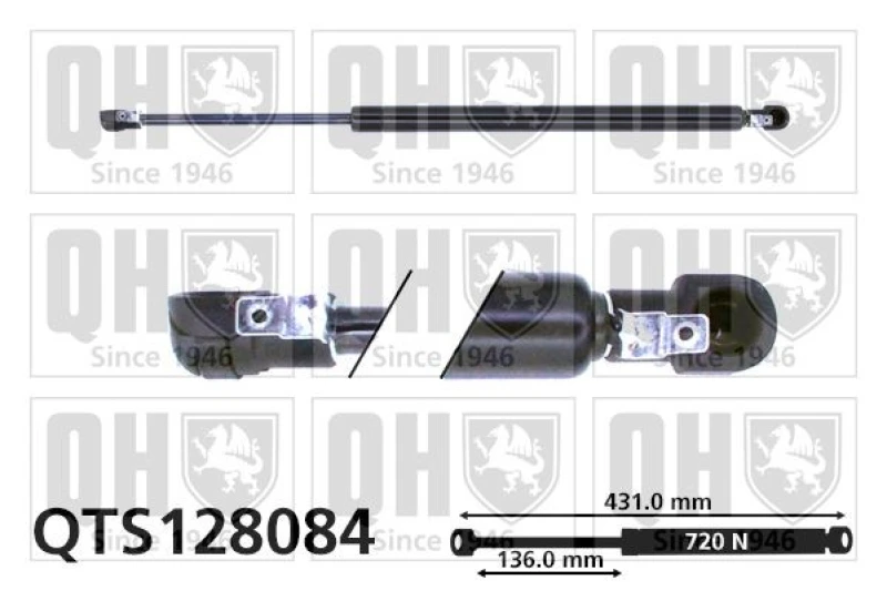 Image of QUINTON HAZELL Tailgate strut QUINTON HAZELL QTS128084