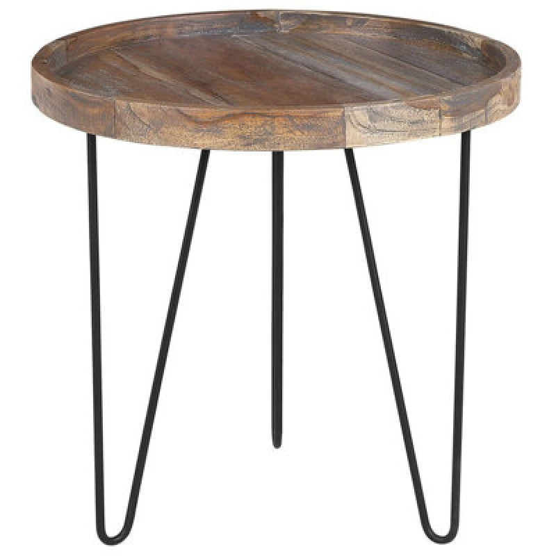 Image of Beliani Side Table Bondiss Wood Dark Brown