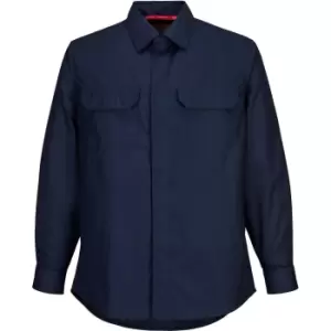 Image of Portwest FR69 Bizflame Plus Chemical Shirt Navy 3XL