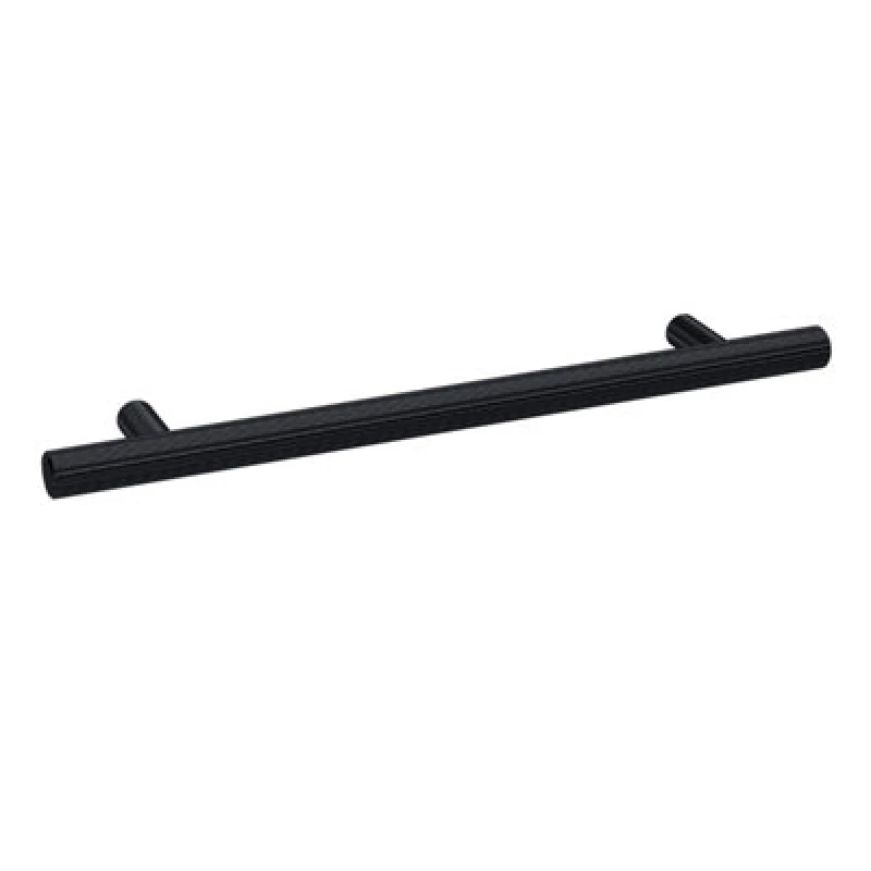 Image of Balterley Knurled Bar Furniture Handle 220mm 160mm CentresMatt Black Black