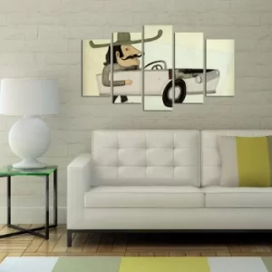 Image of 5ABSMDF-76 Multicolor Decorative MDF Painting (5 Pieces)