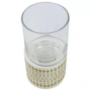 Image of Zig Zag Pillar Candle Holder 26cm