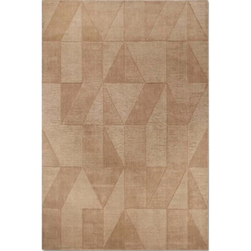 Image of The Rugs Villeroy & Boch 1906 Wool Rug Ursule Handwoven High Low Pile In Beige