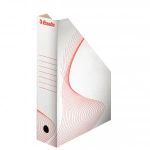 Image of Esselte Standard Archiving Magazine File 80mm White - Outer carton of