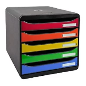 Image of Exacompta Big Box Plus Glossy, Black/Glossy Harlequin, Pack of 1