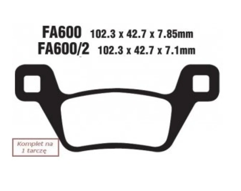 Image of EBC Brakes FA600R Brake pad set Brake Pad Set,disc brake (402)