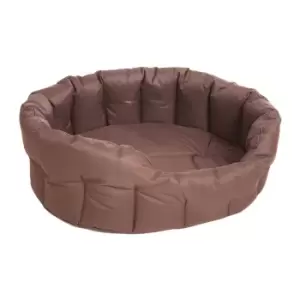 Image of P&L Waterproof Oval Medium Softee Bed - Brown