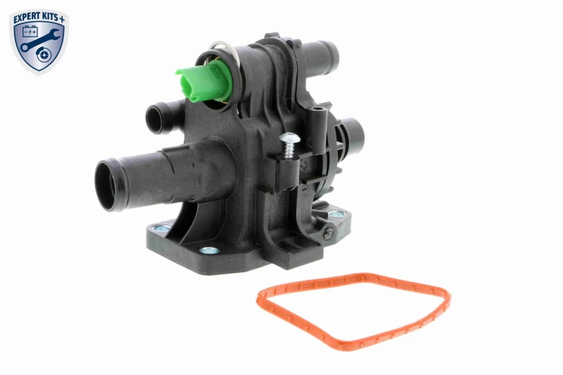 Image of VEMO V25-99-1711 Engine thermostat Opening Temperature: 82°C, with gasket/seal, Synthetic Material Housing, with sensor Thermostat,coolant (316)