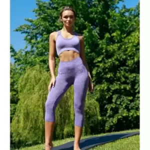 Image of Tombo Ladies/Womens Seamless Cropped Leggings (L/XL) (Dark Grey Marl)