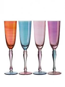 image of Premier Housewares Aurora Champagne Glasses Set Of 4