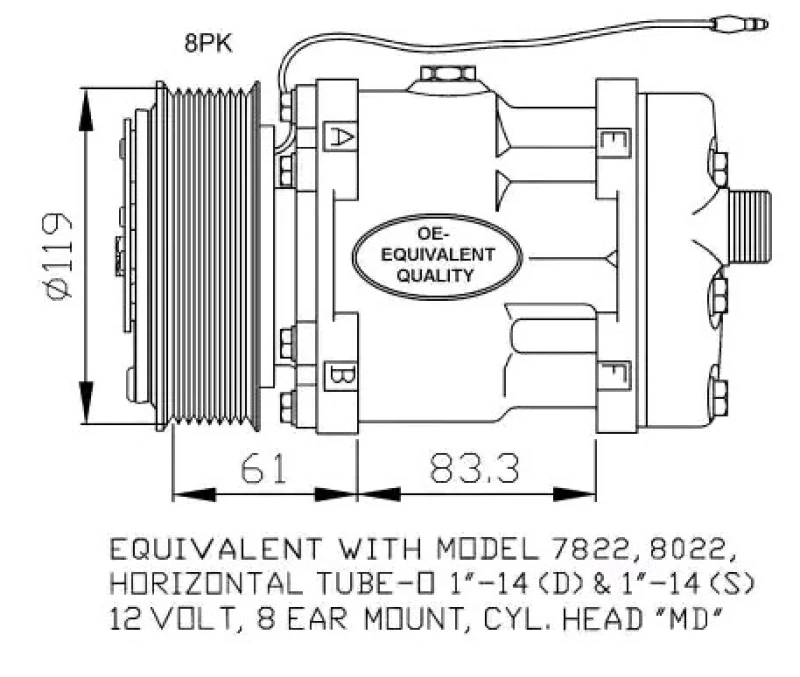 Image of NRF 32874 AC Compressor EASY FIT PAG 46, with seal ring, with gaskets/seals Compressor,air conditioning (447)