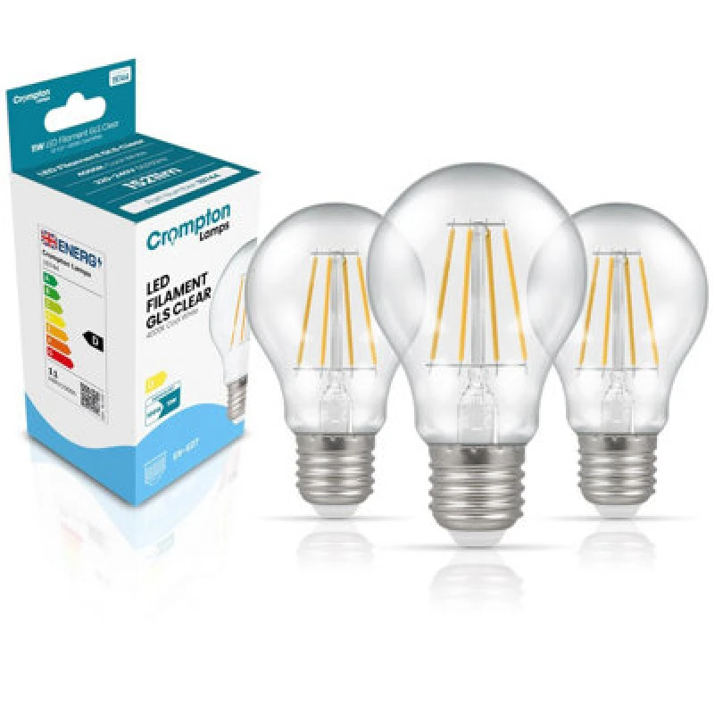 Image of Crompton Lamps LED GLS 11W E27 Dimmable Filament Cool White Clear (100W Eqv)