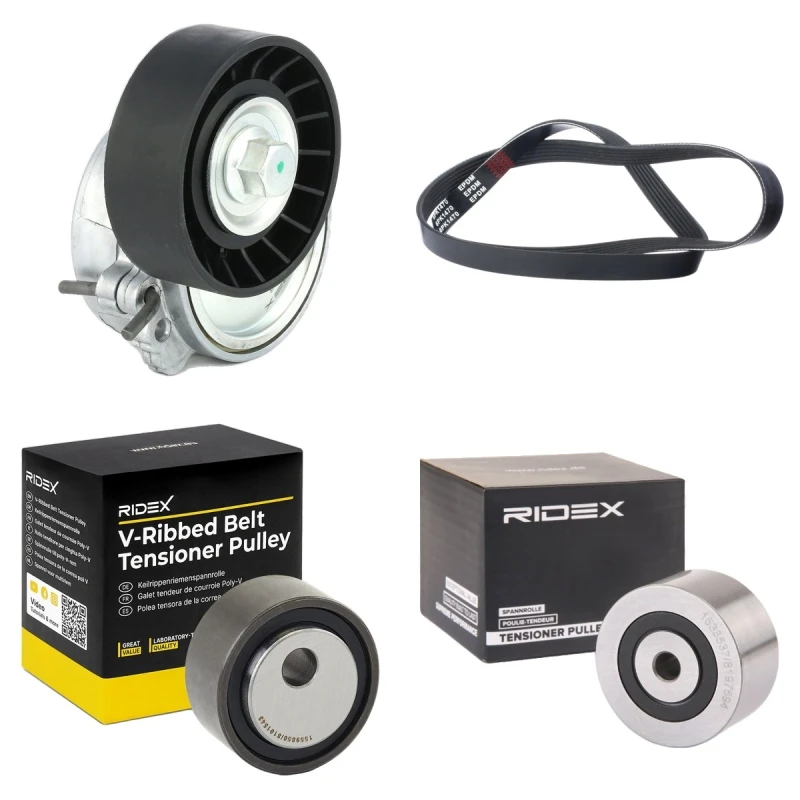 Image of RIDEX 542R0078 V-ribbed belt set V-Ribbed Belt Set (542)
