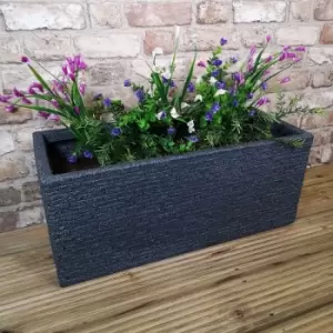 image of Samuel Alexander - Strata Ash Slate Effect Trough 60cm w x 25cm d x 25.5cm h