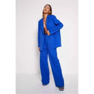 I Saw It First Cobalt Blue Tailored Wide Leg Trouser - Blue