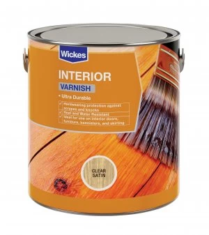 Image of Wickes Interior Varnish - Clear Satin 2.5L