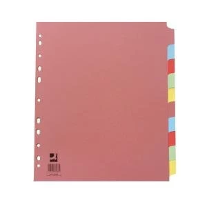 Image of Q-Connect 10-Part Extra Wide Subject Divider A4 KF76982