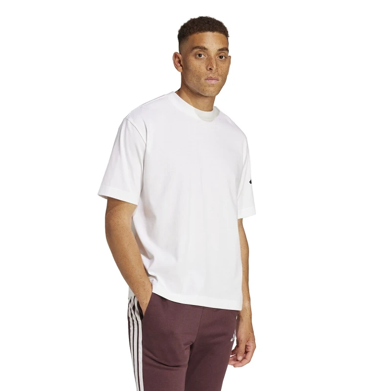 Image of Adidas SPORTSWEAR Essentiel Loose Fit Short-Sleeved T-Shirt White Cotton XXL