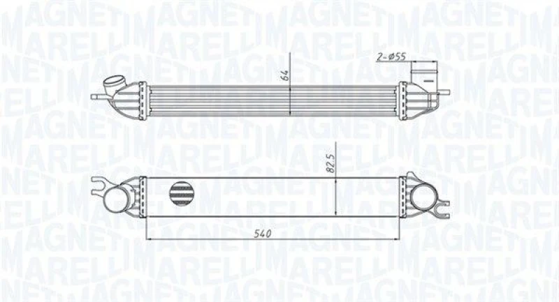 Image of MAGNETI MARELLI Intercooler MAGNETI MARELLI 351319204290