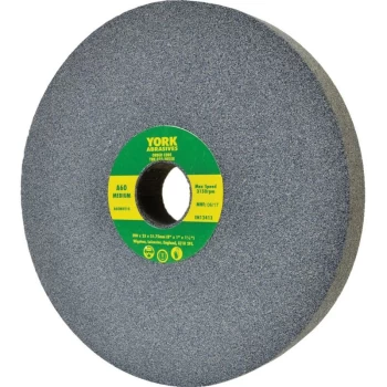 Image of 256X25X76.2MM A36NV Hard Aluminium Oxide Bench Grinding Wheel - York