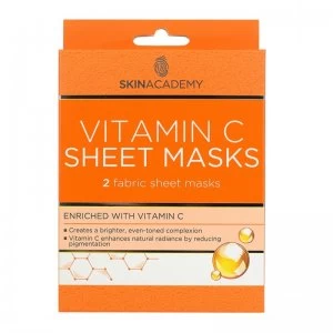 image of Skin Academy Vitamin C 2 Sheet Masks