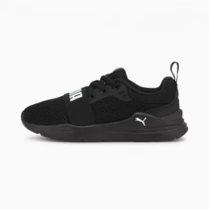 Image of PUMA Wired Run Kids Trainers, Black/White, size 1.5, Shoes