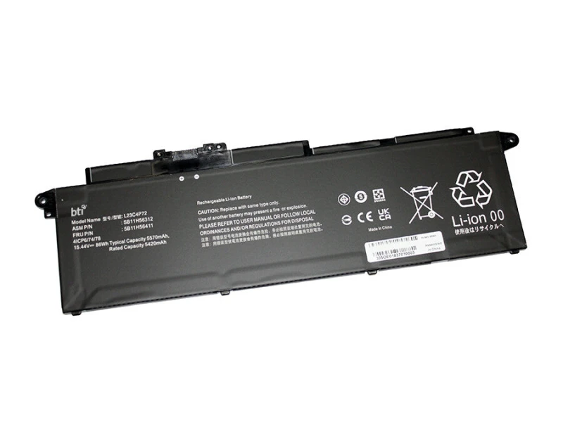 Image of BTI BTI SB11H56312 compatible 86Wh 4-cell battery for Lenovo THINKPAD P16S G4 T16 G3 G4 SB11H56312-BTI