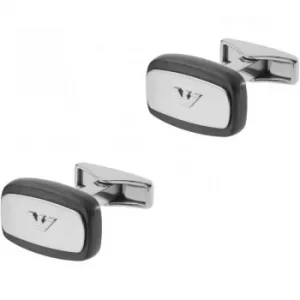 image of Emporio Armani EGS2185040 Carbon Stripe Cufflinks