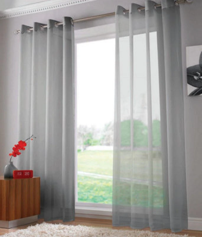 Image of ALAN SYMONDS Ring Top Voile Silver 59' x 108' Drop 12399462