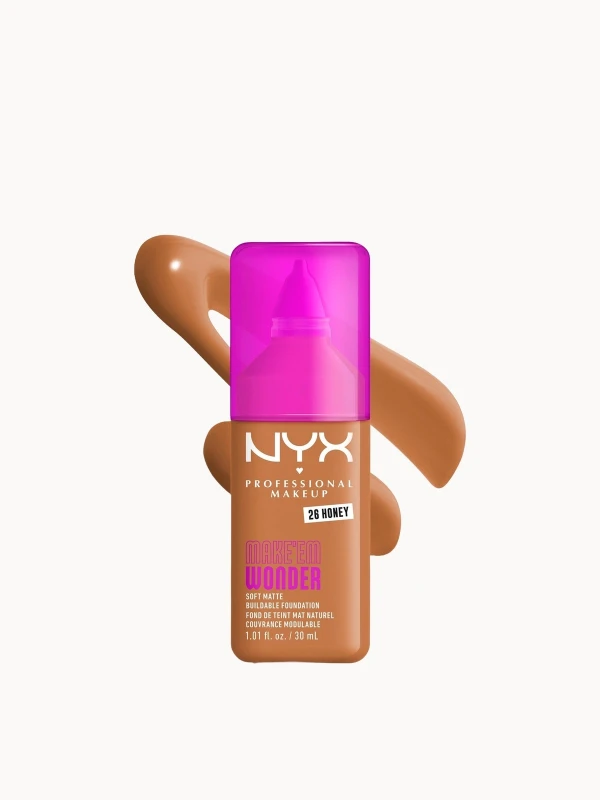 Image of NYX Professional Makeup Make 'EM Wonder, 24H Soft Matte Foundation (Various Shades) - Honey