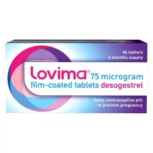 Image of Lovima Contraceptive 75 Microgram Film-coated (Desogestrel)
