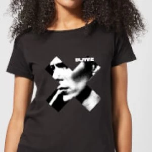 Image of David Bowie X Smoke Womens T-Shirt - Black