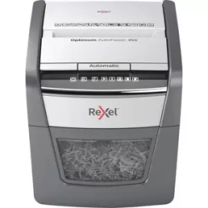 image of Rexel Optimum AutoFeed 45X Document shredder Particle cut 4 x 28mm 20 l No. of pages (max.): 45 Safety level (document shredder) 4 Also shreds Paper c