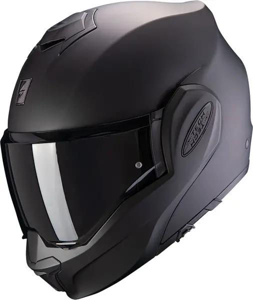 image of Scorpion Exo-Tech Evo Solid Matt Black Modular Helmet L