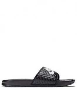 Image of Nike Benassi JDI Sliders, Black/White, Size 7.5, Women