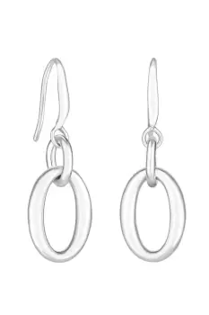 Image of Sterling Silver 925 Link Polished Drop Earrings