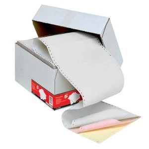 Image of 5 Star Office Listing Paper Microperforated 805857gsm Carbonless A4 WhitePinkYellow 700 Sheets