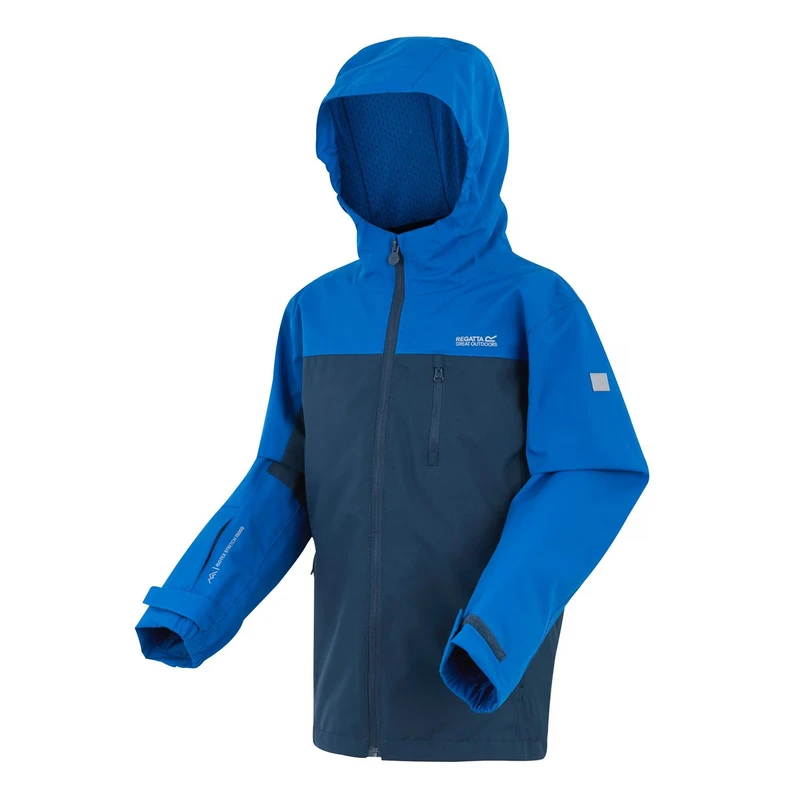 Image of Regatta Boys Winter Animal Waterproof Reflective Coat 48-60 Months (104-110cm) NautBlueShrk RKP250B-Q3H-48