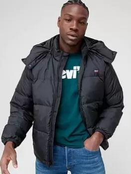 Image of Levis Fillmore Hooded Padded Jacket - Black, Size 2XL, Men