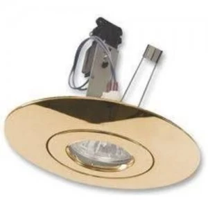Image of Eterna LED Compatible Recessed Downlight Hole Converter Lighting Fixture Kit - Brass